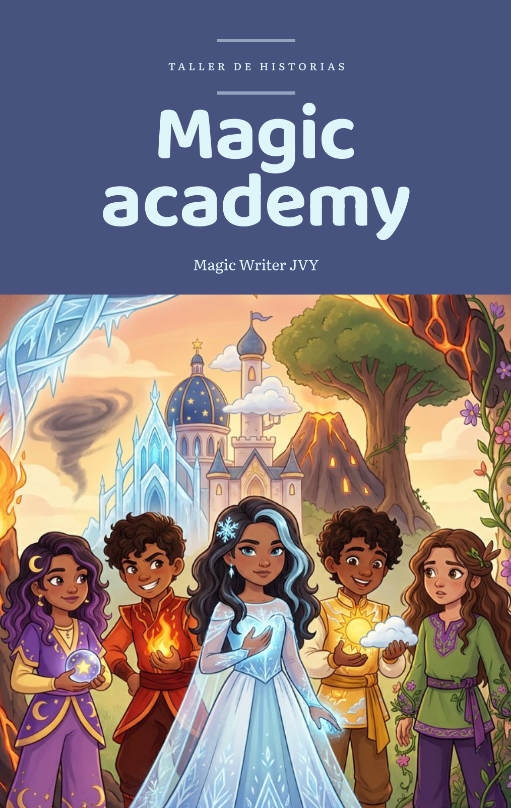 Portada de "Magic Academy", un libro real hecho en Taller de Historias